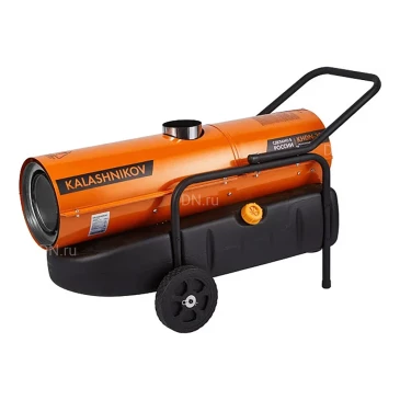 Тепловая пушка KALASHNIKOV KHDN-80 дизельная, производительность - 3200м3/ч, мощность - 80кВт, площадь -  640м2, расход топлива -  7.8 л/ч, 220В