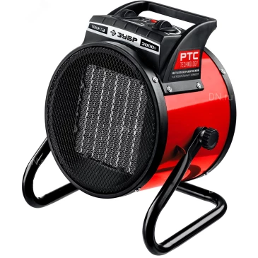 Тепловая пушка Зубр ТПК-3Р электрическая, производительность - 300м3/ч, мощность - 3кВт, площадь -  35м2, круглая, 220В