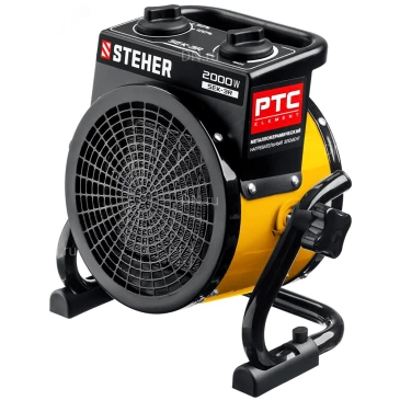 Тепловая пушка Steher SEK-3R электрическая, производительность - 150м3/ч, мощность - 2кВт, площадь -  25м2, круглая, 220В