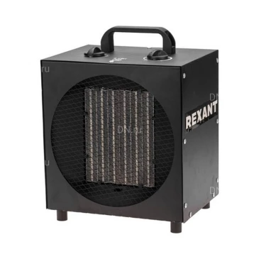 Тепловая пушка REXANT 60-0009 электрическая, производительность - 153м3/ч, мощность - 5кВт, площадь -  50м2, 220В