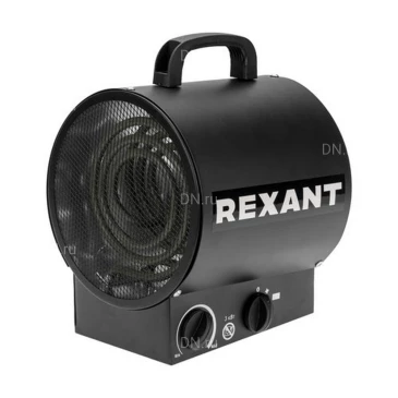 Тепловая пушка REXANT 60-0037 электрическая, производительность - 220м3/ч, мощность - 3кВт, площадь -  30м2, 220В