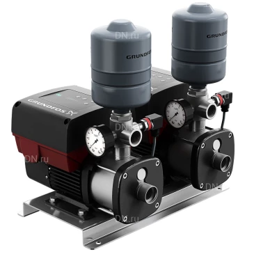 Насосная станция Grundfos CMBE TWIN 3-93 поверхностная, корпус - нержавеющая сталь, мощность - 1.5кВт, напор - 93м, производительность - 50л/мин, 220В