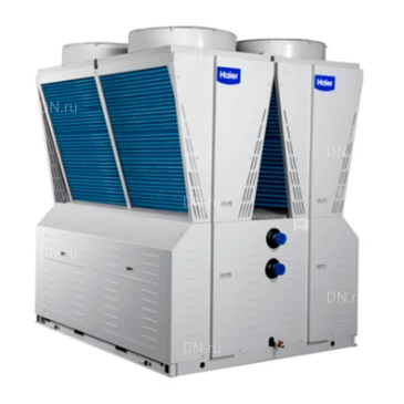 Чиллер Haier CA0100EANE модульный, мощность охлаждения - 98кВт, мощность обогрева - 103кВт, со спиральным компрессором и воздушным охлаждением, хладагент - R410A, 380В