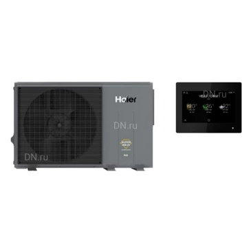 Тепловой насос Haier Super Aqua HE Monobloc AW14NMXCHA напольный, с проводным сенсорным пультом управления с диагональю 5″, мощность охлаждения - 13.5кВт, мощность обогрева - 14кВт, 380В