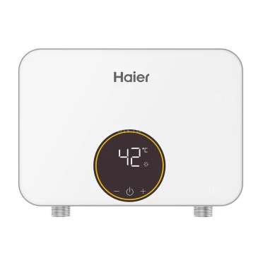 Водонагреватель электрический проточный Haier JET настенный, мощность - 5.7кВт, корпус - эмалированная сталь, Tmax 55°C, 220В