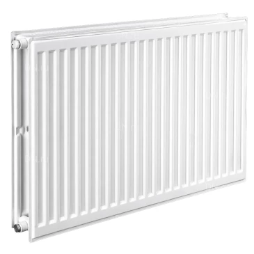 Радиатор стальной панельный Heaton Ventil Compact, тип 11, 600х1000мм, настенный, присоединение резьбовое - 1/2″, теплоотдача - 1386Вт, подключение - нижнее, справа, с термостатическим вентилем, материал - сталь, цвет - белый RAL9016