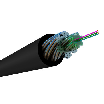 Кабель волоконно-оптический Hyperline FO-AWS2-IN/OUT-50-12-LSZH-BK многомодовый, бронированный 50/125 (OM2), 12 волокон, материал оболочки - LSZH, цвет - черный