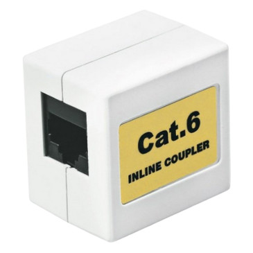 Адаптер проходной Hyperline CA-8P8C-C6-WH (coupler) категория 6, разъем RJ45 (8P8C)