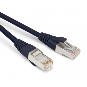 Патч-корд Hyperline F/UTP 26AWG экранированный, длина кабеля - 5 м, категория - 5Е, тип разъема - RJ-45, материал оболочки - LSZH, цвет - черный