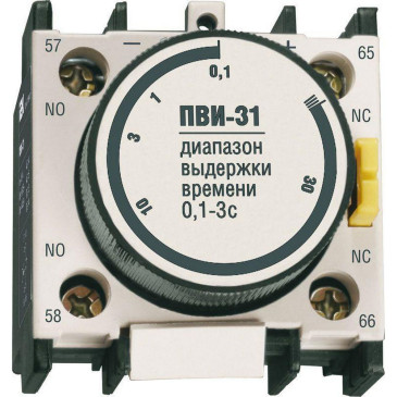 Приставка IEK ПВИ-12 контакты 1NO+1NC, номинальный ток - 1.5-6 А, номинальное напряжение - 220/660 В, климатическое исполнение - УХЛ4, IP20