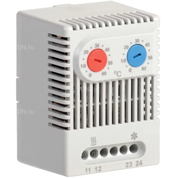 Термостат IEK УККт двухканальный NO+NO, регулировка от 0 до 60°С YCE-DTNO-NO-60