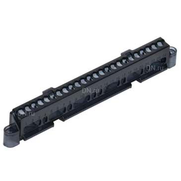 Суппорт IEK TEKFOR для шин в корпусе, ширина - 8 модулей, корпус - пластик, цвет - черный TF-KP00D-S-08