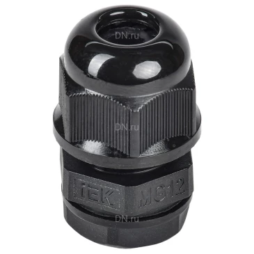Сальник IEK MG 12, диаметр проводника 4-8мм, корпус - полиамид, цвет - черный, упаковка - 1шт, IP68 YSA20-06-12-68-K02