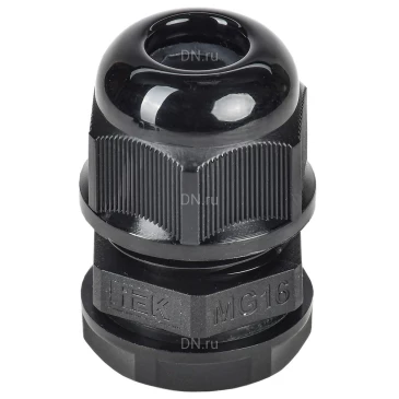 Сальник IEK MG 16, диаметр проводника 6-10мм, корпус - полиамид, цвет - черный, упаковка - 1шт, IP68 YSA20-08-16-68-K02