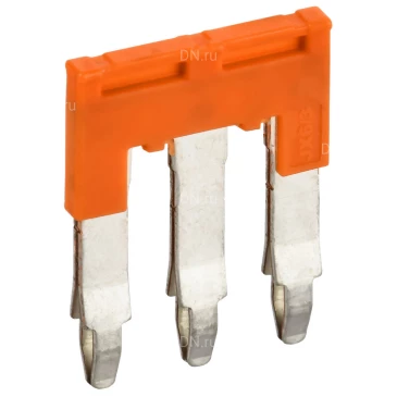 Перемычка IEK JX6-3 ARMAFIX, количество контактов - 3, сечение - 6мм2, цвет - оранжевый, AF-CT40-00-K03-006-EC-03P