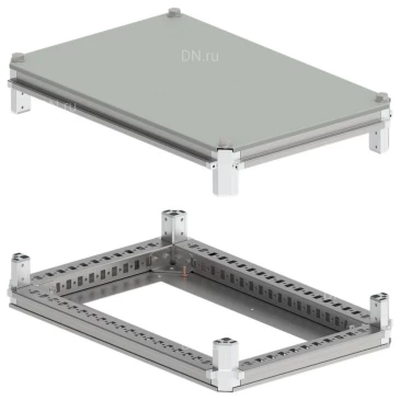Крыша и основание IEK FORMAT 400х600мм, под фланец, ширина - 400мм, глубина - 600мм, материал - сталь, с порошковым покрытием, цвет - серый, FO-00-KOF-040-060