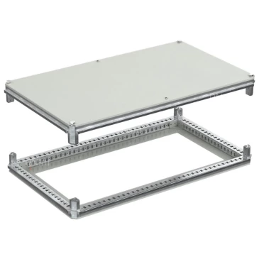 Крыша и основание IEK FORMAT 600х1000мм, под фланец, ширина - 600мм, глубина - 1000мм, материал - сталь, с порошковым покрытием, цвет - серый, FO-00-KOF-060-100