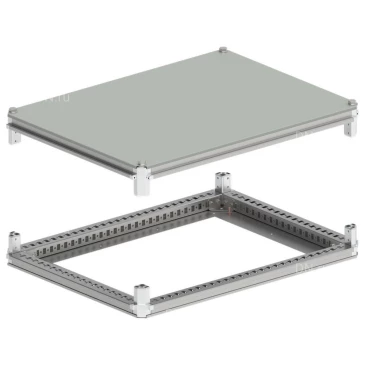 Крыша и основание IEK FORMAT 800х600мм, под фланец, ширина - 800мм, глубина - 600мм, материал - сталь, с порошковым покрытием, цвет - серый, FO-00-KOF-080-060