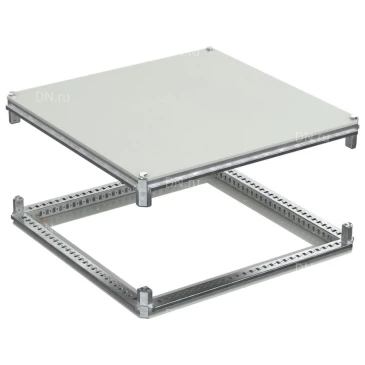 Крыша и основание IEK FORMAT 800х800мм, под фланец, ширина - 800мм, глубина - 800мм, материал - сталь, с порошковым покрытием, цвет - серый, FO-00-KOF-080-080