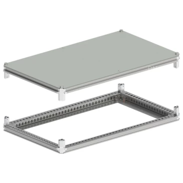 Крыша и основание IEK FORMAT 1000х600мм, под фланец, ширина - 1000мм, глубина - 600мм, материал - сталь, с порошковым покрытием, цвет - серый, FO-00-KOF-100-060