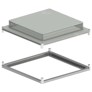 Крыша и основание IEK FORMAT 1000х1000мм, под фланец, ширина - 1000мм, глубина - 1000мм, материал - сталь, с порошковым покрытием, IP31, цвет - серый, FO-00-KOF-100-100-31