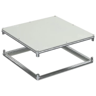 Крыша и основание IEK FORMAT 1000х1000мм, под фланец, ширина - 1000мм, глубина - 1000мм, материал - сталь, с порошковым покрытием, цвет - серый, FO-00-KOF-100-100