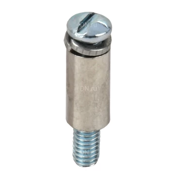 Винт и втулка IEK под перемычку для CTS 2.5/4мм2, материал - латунь никелированная, цвет - серый, YCT10-00-K03-002-SS