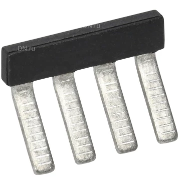 Перемычка гребенчатая IEK 4мм2 4PIN для колодки клеммной CTS, количество контактов - 4, сечение - 4мм2, цвет - черный, YCT10-00-K03-004-EC-4P (кратно 100шт)