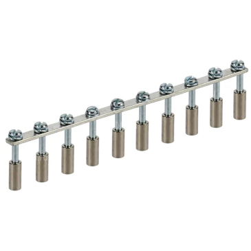 Перемычка в сборе IEK 16мм2 10PIN для колодки клеммной CTS, количество контактов - 10, сечение - 16мм2, цвет - серый, YCT10-00-K03-016-A-10P