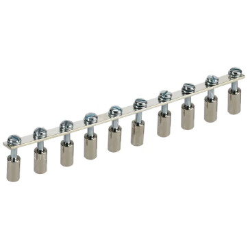 Перемычка в сборе IEK 35мм2 10PIN для колодки клеммной CTS, количество контактов - 10, сечение - 35мм2, цвет - серый, YCT10-00-K03-035-A-10P