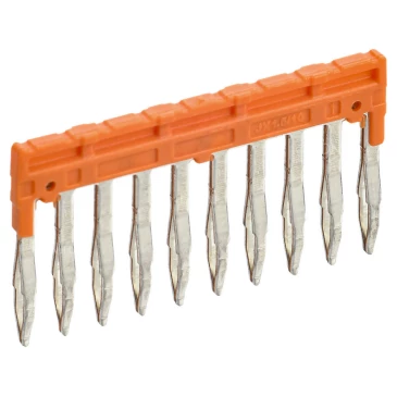 Перемычка втычная IEK 1.5мм2 10PIN ARMAFIX для клемм CP/СY/CX, количество контактов - 10, сечение - 1.5мм2, цвет - оранжевый, YCT20-00-K03-001-EC-10P (кратно 10шт)