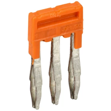 Перемычка втычная IEK 1.5мм2 3PIN ARMAFIX для клемм CP/СY/CX, количество контактов - 3, сечение - 1.5мм2, цвет - оранжевый, YCT20-00-K03-001-EC-3P (кратно 50шт)