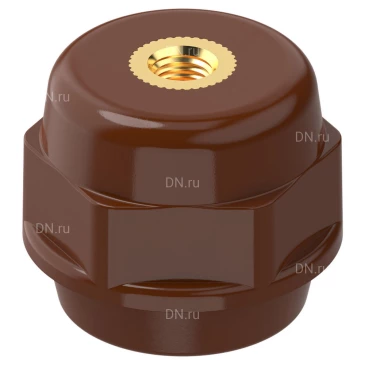 Изолятор IEK SM25 (М6) опорный, материал - полимер, цвет - коричневый, YIS11-25-06-K05