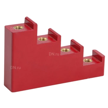 Изолятор ступенчатый IEK ИС4-20 (М6) силовой, материал - полимер, цвет - красный, YIS11-4-20 (кратно 2шт)
