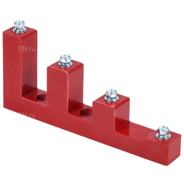 Изолятор ступенчатый IEK ИСв4-30 (М8) силовой с болтом, материал - полимер, цвет - красный, YIS11-4-30-8-B (кратно 2шт)