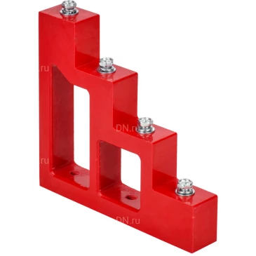 Изолятор ступенчатый IEK ИС4-50 (М10) силовой с болтом, материал - полимер, цвет - красный, YIS11-4-50-B