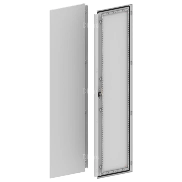 Дверь двустворчатая IEK FORMAT 2200х500мм (створка 2), высота - 2200мм, ширина - 500мм, IP54, материал - сталь, с порошковым покрытием, цвет - серый, YKM40D-FO-DMD2-220-050