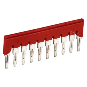 Перемычка IEK 6мм2 10PIN для КПИ, количество контактов - 10, сечение - 6мм2, цвет - красный, YZN11FBS-006-10P