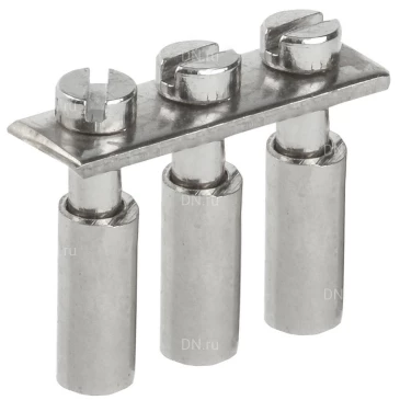 Перемычка центральная IEK 6мм2 3PIN для КВИ, количество контактов - 3, сечение - 6мм2, цвет - серый, YZN30Q-006-3P (кратно 50шт)