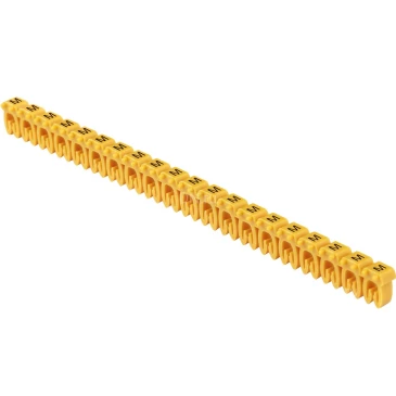 Маркер IEK открытого типа KE символ «M» для кабелей 1.5-2.5кв.мм, 1 упаковка (200шт), UMK-KE2-M