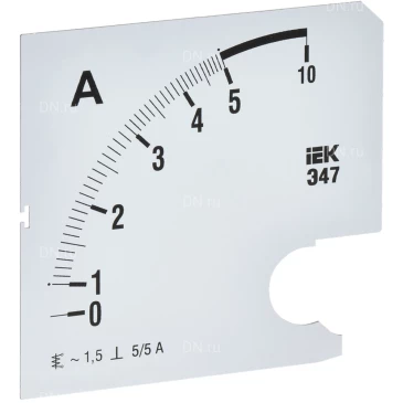 Шкала сменная IEK 5/5А-1.5 для амперметра Э47, размер - 96х96мм IPA20D-SC-0005