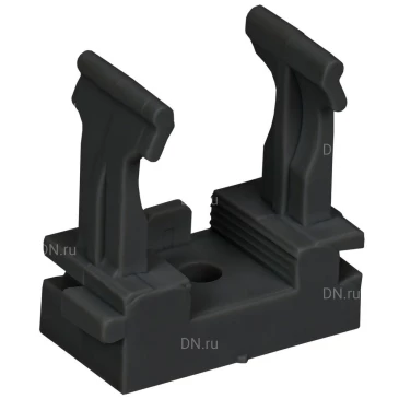 Держатель с защелкой IEK Elasta CFM Дн25 для гофрированных труб, под монтажный пистолет, материал - пластик, цвет - черный ET-TA10D-CFM-025-K02-100