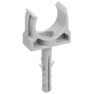 Держатель с защелкой и дюбелем IEK Elasta CT Дн16, без винта, материал - ударопрочный полистирол, цвет - серый CTA10MP-CT16-K41-100