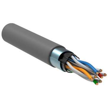 Витая пара ITK F/UTP 4х2х23AWG solid PVC количество жил - 8, Cat 6, длина кабеля 305м, цвет - серый