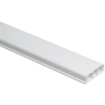 Кабель-канал плинтусный IEK Элекор 20x80x2000 мм, длина 2 м, материал - пластик, цвет белый