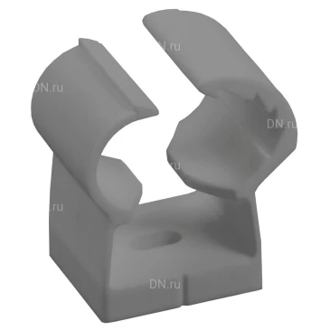 Клипса с фиксатором для гладких труб IEK диаметр 14-18мм, цвет - серый, материал - пластик, упаковка - 40шт CTA00D-FL-014-K41