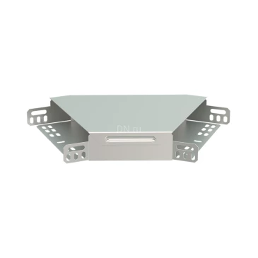 Поворот горизонтальный IEK ESCA CLP3P 100х500 45гр для кабельного лотка, корпус - сталь, цвет - светло-серый CLP3P-100-500