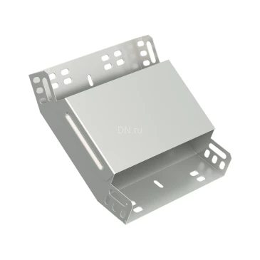 Поворот вертикальный внутренний IEK ESCA CLP3V 80х400 45гр для кабельного лотка, корпус - сталь, цвет - светло-серый CLP3V-080-400