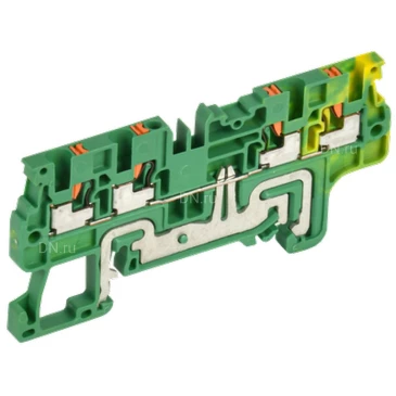 Колодка клеммная IEK ARMAFIX Push-In CP-MC-PEN 1.5мм2, пружинная, 4 вывода, заземляющая, диапазон сечений - 0.2-1.5мм2, цвет - желто-зеленый YCT22-03-4-K52-001