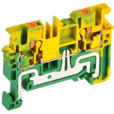 Колодка клеммная IEK ARMAFIX Push-In CP-PEN 2.5мм2, пружинная, заземляющая, диапазон сечений - 0.2-2.5мм2, цвет - желто-зеленый YCT21-00-K52-002